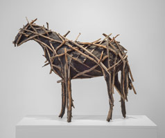 Deborah Butterfield / 
Horse #4, 1978 / 
wood and earth / 
39 x 10 x 30 in. (99.1 x 25.4 x 76.2 cm) 
   