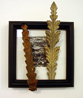 Don Suggs / 
Greens, 1996 / 
gelatin silver print with metal objects  / 
Framed: 9 1/2 x 9 1/2 in. (24.1 x 24.1 cm) 