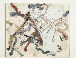 Tranc series #2, 1989 / 
oil and mixed media on canvas / 
66 x 78 in (167.6 x 198.1 cm) / 
Private collection