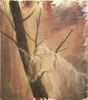 Enrique Martínez Celaya / 
The Five Branches, 2012 / 
oil and wax on canvas / 
16 x 14 in. (40.6 x 35.6 cm) / 
framed: 18 x 16 x 1 3/4 in. (45.7 x 40.6 x 4.4 cm)