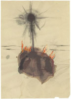 Enrique Martínez Celaya / 
The Heart, 2010 / 
watercolor on paper / 
13 1/2 x 9 1/2 in (34.3 x 24.1 cm)