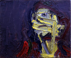 Frank Auerbach / 
Head of JYM, 1978 / 
oil on board / 
14 1/2 x 18 in (36.8 x 45.7 cm) / 
framed: 21 x 24 7/8 in (53.3 x 63.2 cm) / 
Private collection