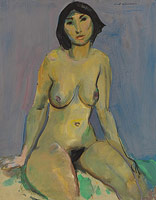 Fred Williams / 
'Bell' nude, 1950 / 
oil on canvas / 
image 23 x 18 in (58.6 x 46.0 cm)