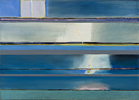Fred Williams / 
Lightning Storm, Waratah Bay, 1971 - 72  / 
oil on canvas  / 
36 x 50 in (91.5 x 127.0 cm)