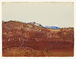 Fred Williams / 
Mount Turner Syncline, Morning, 1979  / 
gouache on paper  / 
22 1/2 x 29 1/2 in (57.0 x 75.0 cm)