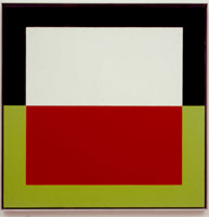 Frederick Hammersley /     
Reflect upon, 1975 /  
oil on linen /  
32 x 32 in. (81.3 x 81.3 cm) /  
33 x 33 in. (83.8 x 83.8 cm) framed /  
Collection of McNay Art Museum, San Antonio, TX