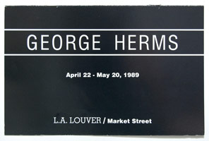 George Herms announcement, 1989