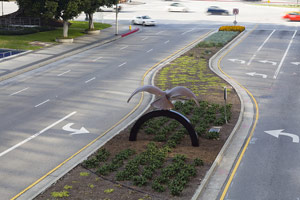 Gwynn Murrill<br>
Big Flying Eagle, 2011 - 2012<br>
bronze<br>
46 x 120 x 76 in. (116.8 x 304.8 x 193 cm)