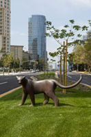 Gwynn Murrill<br>
Standing Panther, 2011<br>
bronze<br>
44 x 84 x 45 in. (111.8 x 213.4 x 114.3 cm)