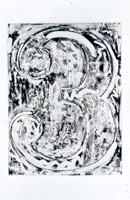Jasper Johns etching from Foirades, Fizzles