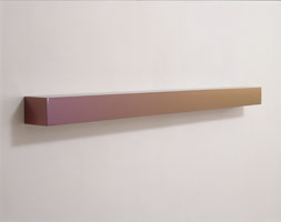 Ah-Ay-Ah, 2000<BR>
lacquer, polyester resin, fiberglass on plywood<BR>
4 1/2 x 72 x 5 1/2 in (11.4 x 182.9 x 14 cm)<BR>
Private collection