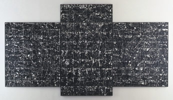 Landscape No. 75, 1987 - 89 / 
black ink, pencil, charcoal, shellac and gouache on paper, laid on board / 
118 x 207 in (299.7 x 525.8 cm)
