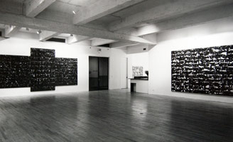 John Virtue installation photography, 1990