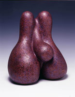 Ken Price / 
Off Color, 2002 / 
acrylic on fired ceramic / 
17 3/4 x 16 x 11 1/2 in (45.1 x 40.6 x 29.2 cm)
