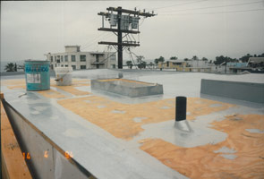 Construction in progress for the Frederick Fisher designed gallery at 45 North Venice Boulevard, Venice, CA