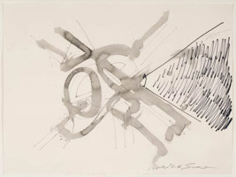 Mark di Suvero / 
Untitled, 2007 / 
        pen and ink on paper / 
        Paper: 22 x 30 in. (55.9 x 76.2 cm) / 
        Framed: 25 7/8 x 33 7/8 in. (65.7 x 86 cm) / 
        MdS08-9
