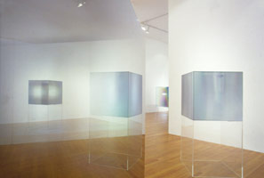 Larry Bell installation photography, 1985 