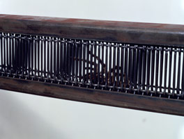 Fabrication of Virtue: Painting for Crickets and Three Tarantula (detail), 1988 / 
steel, wood / 
147 x 232 in (373.4 x 589.3 cm)