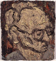 Leon Kossoff / 
Head of Chaim, 1986 / 
      oil on board / 
      22 x 20 in. (56 x 51 cm) / 
      Private collection