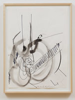Mark di Suvero / 
Untitled, 2007 / 
pencil, pen & ink on paper / 
Paper: 30 x 22 in. (76.2 x 55.9 cm) / 
Framed: 33 7/8 x 25 7/8 in. (86 x 65.7 cm)
