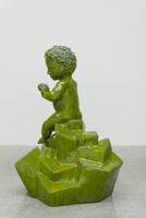 Matt Wedel / 
boy and ball, 2007 / 
fired clay and glaze / 
57 x 35 x 35 in. (144.8 x 88.9 x 88.9 cm)