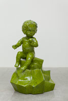 Matt Wedel / 
boy and ball, 2007 / 
fired clay and glaze / 
57 x 35 x 35 in. (144.8 x 88.9 x 88.9 cm)