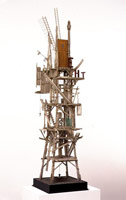 Psycho Tower (The 2nd Observatory), 1993 / 
mixed media sculpture / 
101 x 24 x 24 in (256.54 x 60.96 x 60.96 cm) / 
Private collection