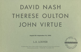 David Nash, Therese Oulton, John Virtue announcement, 1992