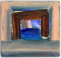 Howard Hodgkin / 
After Corot, 1979 - 82 / 
oil on wood / 
14 1/2 x 15 in (36.83 x 38.1 cm) / 
Private collection