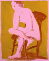 K.H. Hodicke / 
Pink Nude, 1981 / 
acrylic on canvas / 
74 3/4 x 59 in (189.87 x 149.86 cm) / 
Private collection