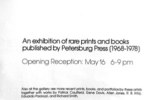 An exhibition of books, and rare prints 1968 - 78 announcement