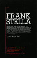 Frank Stella Prints announcement, 1983