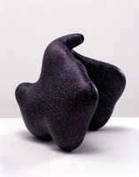 Ken Price<BR>
Kryptonite, 2001<BR>
acrylic on fired ceramic<BR>
4 3/4 x 17 1/2 x 17 1/2 in (12.1 x 44.5 x 44.5 cm)