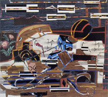 Birdsong, 1989 / 
metal collage / 
48 1/2 x 54 in (123.2 x 137.2 cm) / 
Private collection