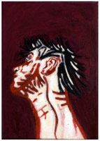 Self Portrait Neck (PC883), 1988 / 
acrylic on canvas / 
30 1/2 x 21 in (77.5 x 53.3 cm) / 
Private collection