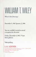William T. Wiley announcement, 1987
