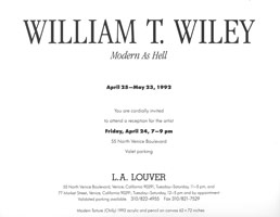 William T. Wiley announcement, 1992