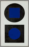 Frederick Hammersley / 
Legacy, #41 1964 / 
oil on canvas panel / 
50 x 31 in (127 x 78.7 cm)  / 
51 x 31 7/8 in (129.5 x 81 cm) framed / 
LACMA, Los Angeles, CA