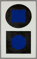 Frederick Hammersley / 
Legacy, #41 1964 / 
oil on canvas panel / 
50 x 31 in (127 x 78.7 cm)  / 
51 x 31 7/8 in (129.5 x 81 cm) framed / 
LACMA, Los Angeles, CA