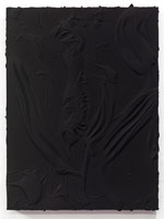 Jason Martin / 
Chaste, 2014 / 
mixed media on aluminum (spinel black) / 
49 x 37 x 4 3/4 in. (124.5 x 94 x 12.1 cm)