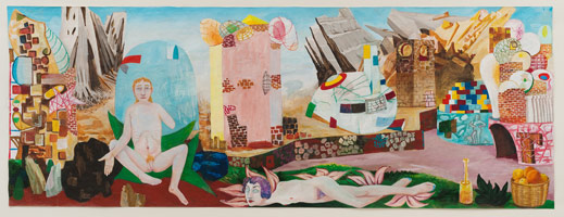 Charles Garabedian / 
Venusberg, 2011 / 
acrylic on paper / 
47 3/4 x 130 in. (121.3 x 330.2 cm)