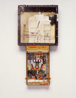 Edward & Nancy Reddin Kienholz / 
Drawing for the Bronze Pinball Machine with Woman Affixed Also, 1982 / 
mixed media assemblage / 
32 x 16 x 5 in. (81.3 x 40.6 x 12.7 cm) / 
Private collection