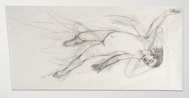 Charles Garabedian / 
Study, 2014 / 
charcoal on paper / 
48 x 101 in. (121.9 x 256.5 cm) / 
Framed: 104 1/2 x 52 x 2 1/2 in. (265.4 x 132.1 x 6.4 cm)