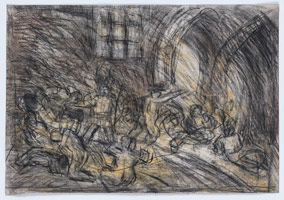 Leon Kossoff / 
From Goya: The Madhouse, 1994 / charcoal and pastel on paper / 
20 5/8 x 29 1/2 in. (52.5 x 75 cm)