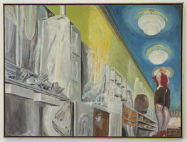 Charles Garabedian / 
Restaurant (The Waitress), 1966 / 
flo-paque on board / 
30 x 40 in (76.2 x 101.6 cm) framed