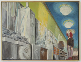 Charles Garabedian / 
Restaurant (The Waitress), 1966 / 
flo-paque on board / 
30 x 40 in (76.2 x 101.6 cm) framed