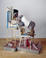 Edward & Nancy Reddin Kienholz / 
The Bear Chair, 1991 / 
mixed media assemblage / 
65 3/8 x 33 1/8 x 54 1/4 in. (166.1 x 84.1 x 137.8 cm) / 
Private collection
