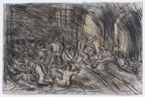 Leon Kossoff / 
From Goya: The Madhouse, 1994 / 
charcoal and pastel on paper / 
19 1/2 x 29 1/2 in. (49.5 x 75 cm)