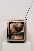 Edward & Nancy Reddin Kienholz / 
Chicken Little, 1992 / 
mixed media assemblage / 
48 x 15 x 13 in. (121.9 x 38.1 x 33 cm)