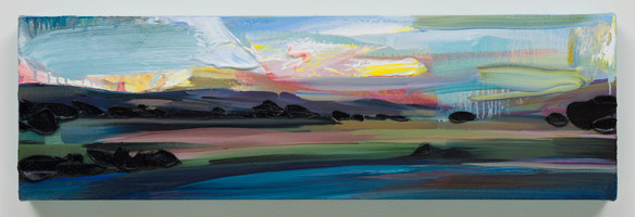 Rebecca Campbell / 
Road to City of Rocks, 2013 / 
oil on canvas / 
12 x 39 in. (30.5 x 99.1 cm)